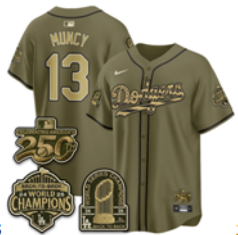 men Los Angeles Dodgers #13 Muncy green Game 2026 Nike MLB Jersey 0621005